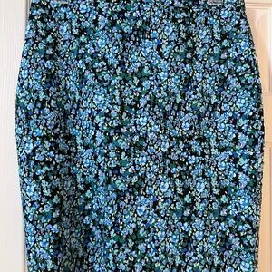 Floral Blue and Green JCREW Factory Women's Skirt